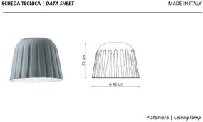Plafoniera design italian realizat manual din ceramica MADAME GRES Large