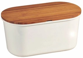 Kesper 58080 Cutie pentru pâine cu tăbliță, albă,37 x 18 x 21,5 cm