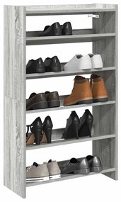vidaXL Pantofar, gri sonoma, 60x25x100 cm, lemn compozit