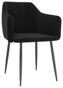 3068659 vidaXL Scaune de sufragerie, 6 buc., negru, catifea