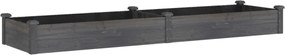 vidaXL Strat grădină înălțat cu căptușeală gri 240x60x25 cm, lemn brad