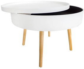 Masă de cafea rotundă cu depozitare 60 cm