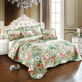 Cuvertura bumbac 100%, 5 piese, pat 2 persoane, 230x250 cm, CB281