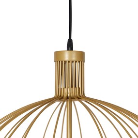 Lampă pendantă de design aurie 60 cm - Wire Dos