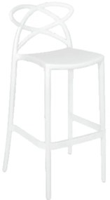 SCAUN BAR INFINITY -POLIPROPILENA-HORECA - ALB