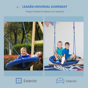 HOMCOM Leagăn Rotund pentru Copii, Utilizare Intern/Extern, 100x180cm, Rezistent și Sigur | Aosom Romania