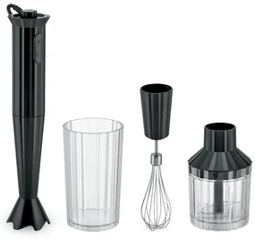 Mixer vertical cu pahar de másseración și tel, negru, diametro 7 cm - Alessi