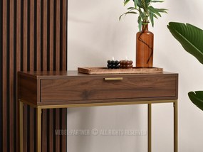 Măsuță consolă Norma M (nuc + auriu). 1110818
