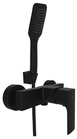 Baterie dus Rubineta Modena monocomanda negru mat cu set de dus para 1 functie