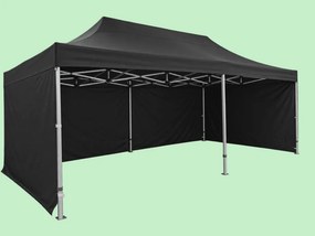 Cort de petrecere 8 × 4 m Profi Hexa, Negru