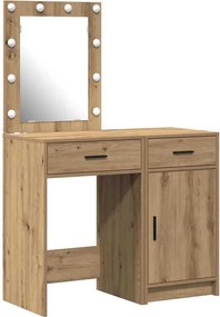 vidaXL Masă de Machiaj 2 pcs Maro 50 x 41 x 135 cm Lemn compozit