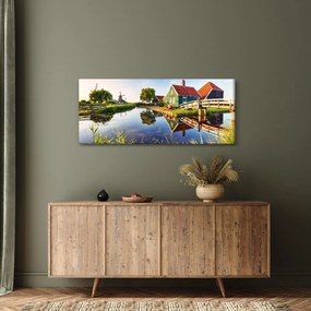 Tablou cu mori din Olanda (120x50 cm)