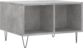 vidaXL Măsuță de cafea, gri beton, 60x50x36,5 cm, lemn compozit