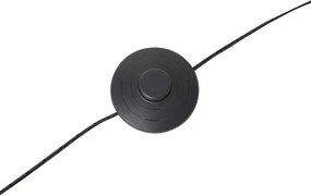 Lampă de podea arcuită de design neagră, cu LED, cu dimmer în 3 trepte - Anello