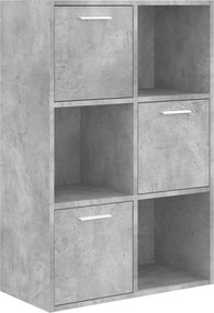 vidaXL Dulap de depozitare, gri beton, 60x29,5x90 cm, lemn prelucrat