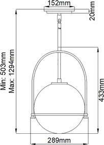 Quintiesse QN-SOMERSET-P-O-BK - Pendul pe tijă SOMERSET, 1xE27/60W/230V, negru