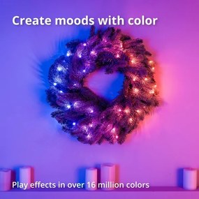 Twinkly GD20P4425P00 - Ghirlandă LED RGB reglabilă 50xLED, pr. 60 cm, Wi-Fi