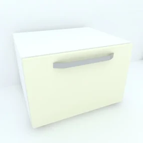 Armonia Comoda alba cu o usa cu maner front MDF Vanilie