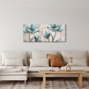 Tablou - Flori texturate (120x50 cm)