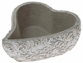 Ghiveci de flori din beton inima Orient, 16 x 6 x18 cm