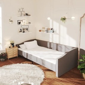 337224 vidaXL Pat de zi, gri deschis, 90x200 cm, textil, USB