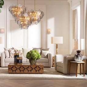 Masuta laterala LUX, Marmura, Lemn, Wilma