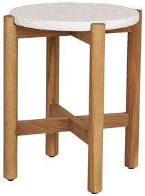 Terracina Masă de luat masa acacia/terrazzo, natural, ø37x46 cm