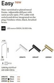 Lampadar/Lampa de podea stil minimalist LED Easy pt alb