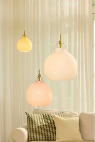 Halo Design 748068 - Pendul suspendat pe cablu TOSCANA, 1xE27/40W/230V, Ø 36 cm, crem/alamă