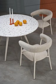 Masa rotunda Aramis terrazzo/alb ø120/h76 cm