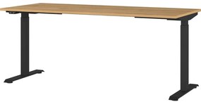 Birou reglabil cu înălțime ajustabilă electric și cu blat cu aspect de lemn de stejar 80x180 cm Agenda – Germania