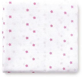 Set 3 museline 80 x 80 cm model panda - alb si roz Inter Baby