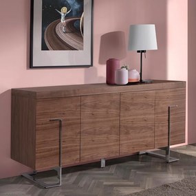 Comoda moderna cu design original si functional Wood and Chrome