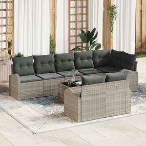 vidaXL Set de canapele pentru grădină cu pernă 9 pcs 289 x 124 x 85 cm