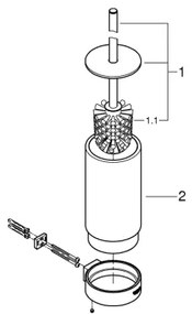 GROHE 41076DL0 - Set pentru curățarea toaletei SELECTION, finisaj bronz