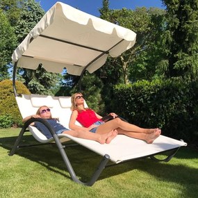 Șezlong relaxant pentru 2 persoane Craftfield PALACE - Bej