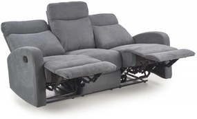 Canapea recliner Oslo 3S stofa gri inchis H100 cm