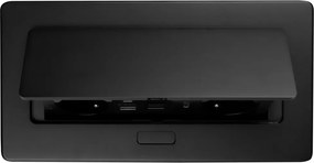 Priza incorporabila in blat Multi Soft GTV, 2 prize Schuko, USB A + C, HDMI, RJ45, negru, 240 x 120 mm Aluminiu Plastic, Negru, L:240 mm; l:120 mm;