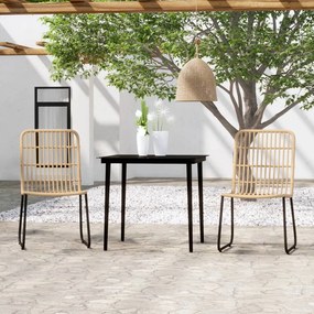 Set de mobilier pentru gradina, 3 piese, stejar Stejar, Lungime masa 80 cm, 3