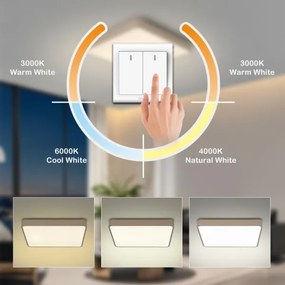 Brilagi - Plafonieră LED POOL/48W/230V 3000/4500/6000K 50x50 cm bej