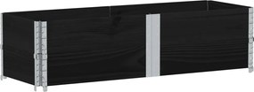 vidaXL Jardinieră de grădină, negru, 150x50 cm, lemn masiv pin
