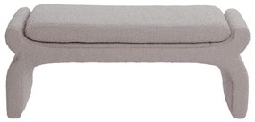 Bancă bej cu tapițerie din țesătură bouclé Nafya – Light &amp; Living