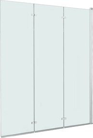 vidaXL Cabină de duș pliabilă, 3 panouri, 130 x 138 cm, ESG