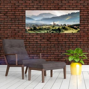 Tablou - sătuț în ceață (120x50 cm)