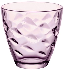 Pahar pentru apa   suc,sticla lila, 260 ml, set 6 bucati