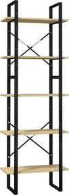 vidaXL Bibliotecă cu 5 rafturi, 60x30x175 cm, lemn masiv de pin