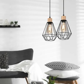 Lustră pe cablu Brilagi WOODY BASKET 2xE27/60W/230V stejar