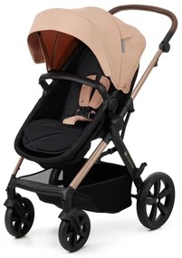 Cărucior de copii combinat 3 în 1 KINDERKRAFT MOOV 2 Sand beige + scaun auto MINK PRO