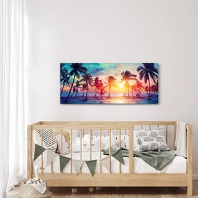 Tablou - Apus de soare tropical (120x50 cm)