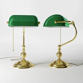 Lampa de birou din alama design clasic Banker